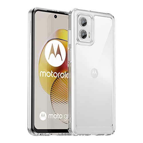 HTXWXJC Schutzhülle für Moto G73, Motorola G73, XT2237 Hülle mit Displayschutzfolie, kristallklar, harte Rückseite, stoßfest, dünn, für Motorola Moto G73, kristallklar von HTXWXJC