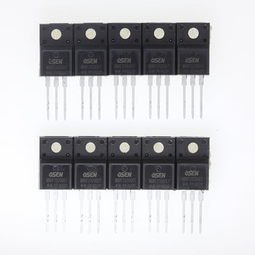 (10er-Pack) MBRF20200DT (MBRF20200CT MBRF20200 MBR20200) 20A 200V TO220F Kunststoff-gekapselter Leistungs-Schottky-Gleichrichter von HUABAN