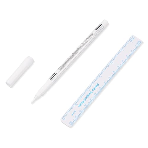 10 x Augenbrauen-Make-up-Stift für chirurgische Haut, Positionierungsstift, weiße Hautmarkierer, Make-up-Positionsmarkierer von HUANGGG