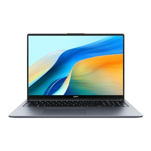 HUAWEI MateBook D 16 2024, 13th Gen Intel Core i5-13420H, 16GB RAM,1T SSD, 16 Zoll FullView Display, 1,72 kg leichten Gehäuse, Windows 11 Home, Space Gray von HUAWEI