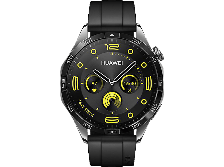 HUAWEI WATCH GT 4 46 Smartwatch Fluorelastomer, 140 - 210mm, Schwarz von HUAWEI