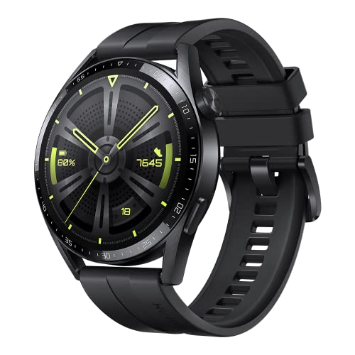 HUAWEI Watch GT 3 46mm Smartwatch, Lange Akkulaufzeit, ganztägige SpO2-Überwachung, KI-Lauftrainer, genaue Herzfrequenzüberwachung, 100+ Trainingsmodi, Schwarz, zusätzliche 6 Monate Garantie von HUAWEI