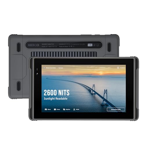 Hugerock X7 Rugged Tablet 2600nit sonnenlichtlesbar, 7 Zoll RAM 8 GB + ROM 128 GB Android 13 Tablet PC robust wasserdicht im Freien für UAV Camping Motorrad Drohne Monitor der Kamera von HUGEROCK