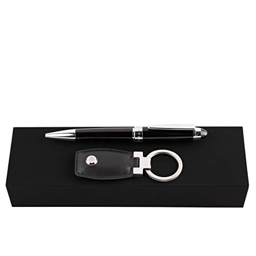 Hugo Boss Executive Cravate Set aus Kugelschreiber und Schlüsselanhänger Messing Schwarz HAK004B + HSN0014A, HPBS004B von HUGO BOSS