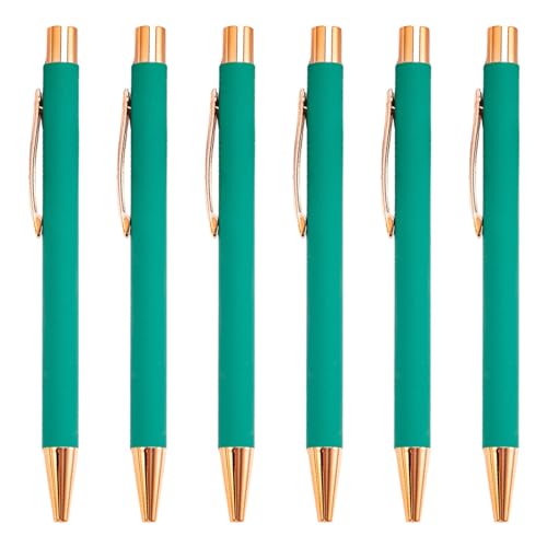 HUIFACAI 6 x Kugelschreiber, 1,0 mm, einziehbarer Kugelschreiber, Rollerball, glattes Schreiben, Schreibwaren, Schule, Bürobedarf von HUIFACAI