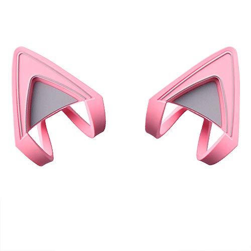 HUYUN Silikon-Kopfhörer mit Katzenohren, aufsteckbar, kompatibel mit Razer Kraken 2019, Kraken TE Headsets (Rosa) von HUIYUN