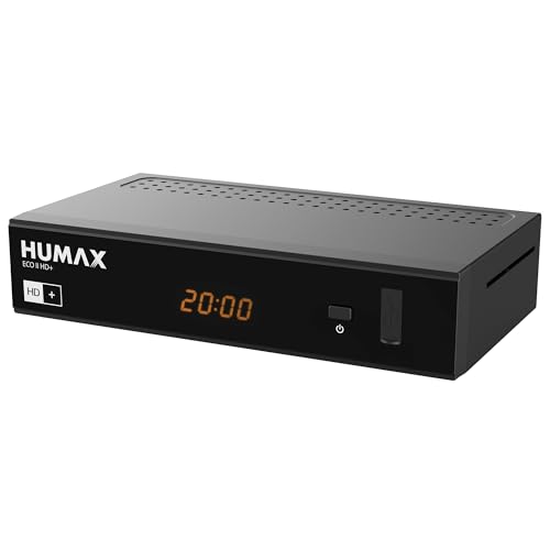 Humax Digital Eco II HD+ Satelliten-Receiver, DVB-S2 (HDTV, USB, geringer Stromverbrauch, HDMI und SCART) inkl. HD+ Karte für 6 Monate, schwarz von HUMAX