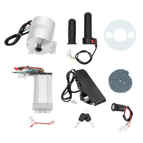 HUSPOO 48-72V/60V/72V Brushless Motor Kit, 2000W/3000W Elektro-Brushless Motor kit mit Controller und Throttle für Elektroroller E Bike Motor Motorrad DIY Teil Umbausatz (48-72V 3000W) von HUSPOO