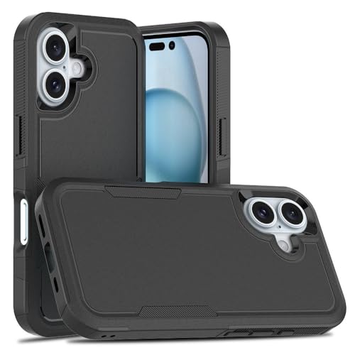 HUUMAGIC Schutzhülle für iPhone 16 15 11 12 13 14 Pro Max XS XR, luxuriöse kontrastierende Panzerabdeckung, Schwarz, für iPhone XS Max von HUUMAGIC