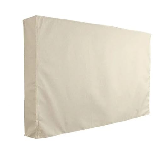 Schutzhülle Für Fernsehgeräte 600D Thick Fabric Cover For Outdoor TV Or Outside TVs With Remote Control Pocket Waterproof And Weatherproof TV Für Fernsehen Im Innen- Und Außenbereich(Beige,55x58inch) von HUWOYG