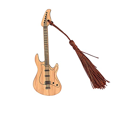 Gitarre geformte Lesezeichen [Holz] [OPP Tasche] von HWXZUUO