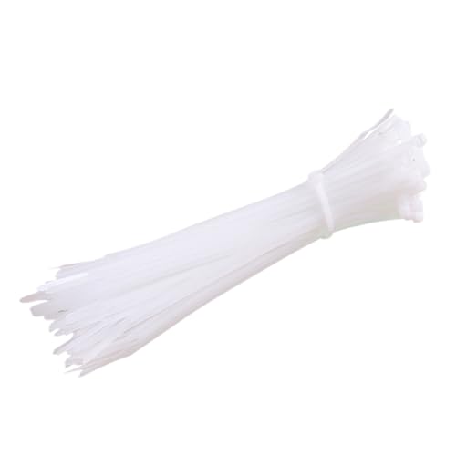 Kabelbinder, Kabelbinder-Sortiment, 3x100 Nylon-Kabelbinder, selbstsichernde Kunststoff-Kabelbinder, 100 Stück(White) von HYBZDKEOP