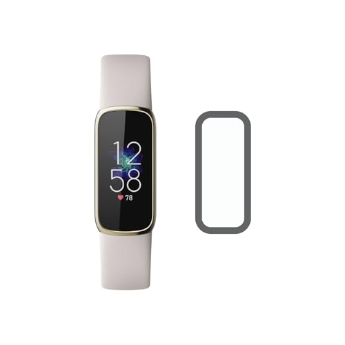 HYGMOCC Displayschutzfolie für Fitbit Luxe Smartwatch, Premium-PMMA-Schutz, kristallklare Folie, kein Glas, kratzfest, selbstheilend, 1 Stück von HYGMOCC