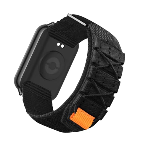 HYSDFFG Armband für Xiaomi Mi Band 8 Pro Armband, Rugged Nylon Sport Band, Atmungsaktiv Ausgehöhlt, Klettverschluss Kompatibel mit Xiaomi Mi Band 8 Pro (A) von HYSDFFG