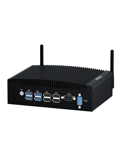 HYSTOU Fanless Industrial Mini PC I5 7300U, 32GB DDR4 1TB SSD Double Display Desktop PC Windows 10 Pro, Dual Gigabit LAN, Wifi5/BT4.2, Supports Ubuntu/Centos/Linux Mini Computer von HYSTOU