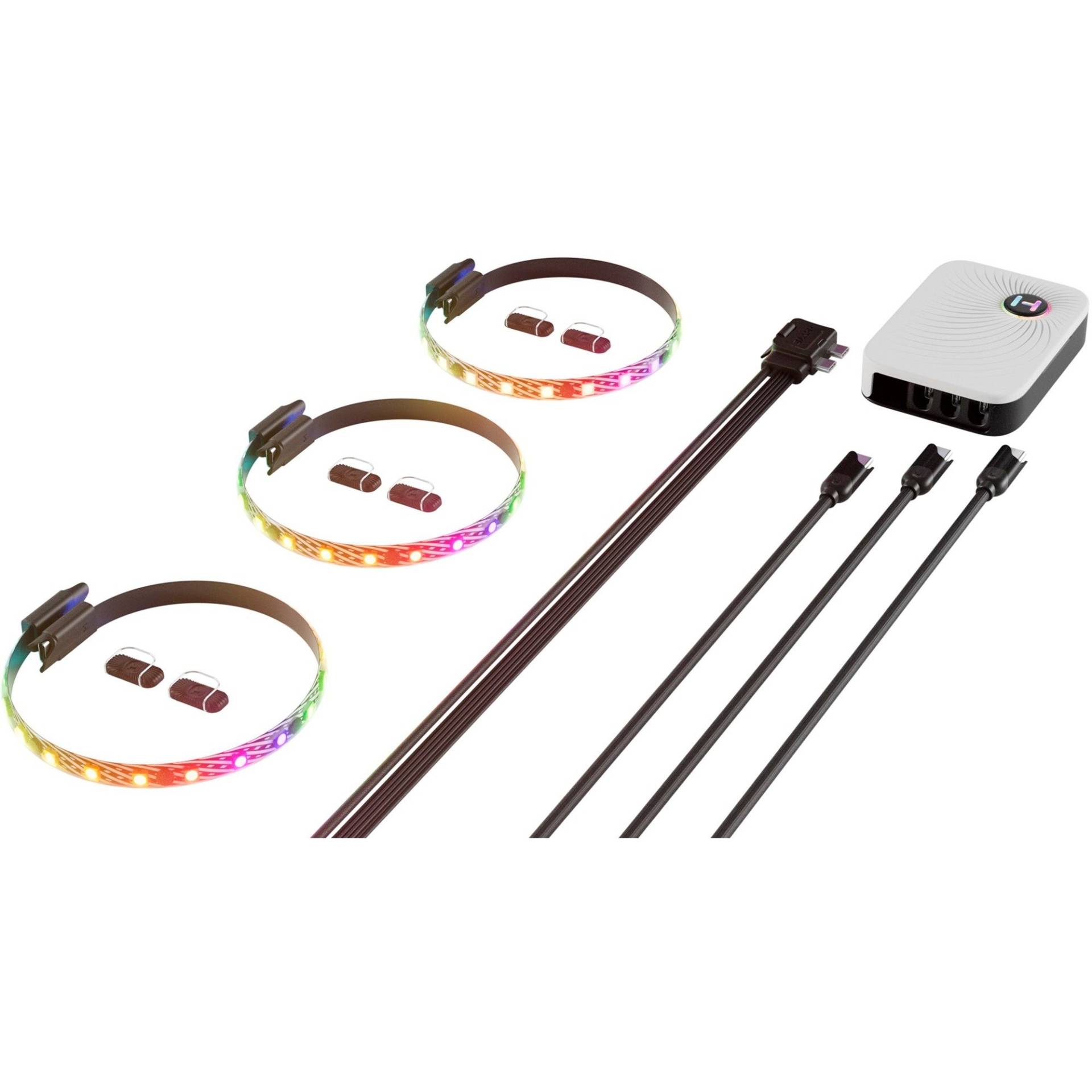 LS10 qRGB LED Strip 3er-Pack + Nexus Portal, LED-Streifen von HYTE