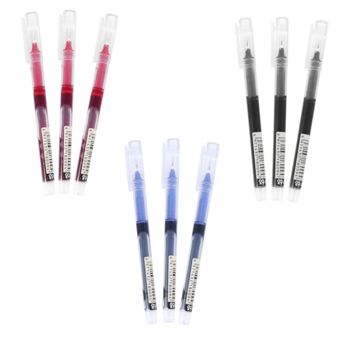 HYTROVE 9St Stift unterschreiben schwarze Gelstifte Intensitäts-Gelstift löschbare Stifte Textmarker Stifte gel schreibstifte gel ink pen Büro-Gelstift schreibender Gelstift Plastik Black von HYTROVE