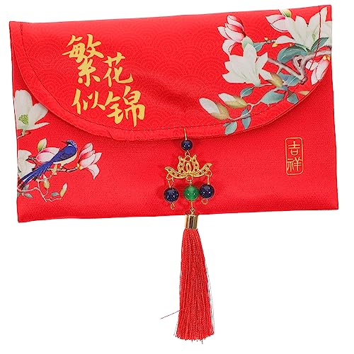 HYTROVE Xi Charakter Stoff Roter Umschlag Hochzeitsdekoration Chinoiserie Dekoration Chinesische Hochzeit Roter Umschlag Geldumschlag Hochzeit Geldpaket Hochzeitszubehör von HYTROVE