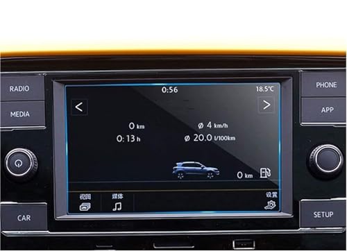 HZSMYXGS Auto Displayschutzfolie Kompatibel Mit Skoda Für Rapid 2018, Autoradio, GPS-Navigation, Gehärtetes Glas, HD-Displayschutzfolie, 6,5 Zoll von HZSMYXGS