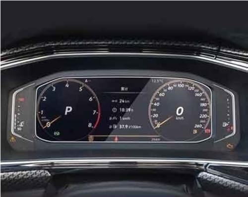 HZSMYXGS Auto Displayschutzfolie Kompatibel mit Taos für T-Cross 2022, Autoradio, GPS-Navigation, gehärtetes Glas, Displayschutzfolie, Innenzubehör(Speedometer) von HZSMYXGS