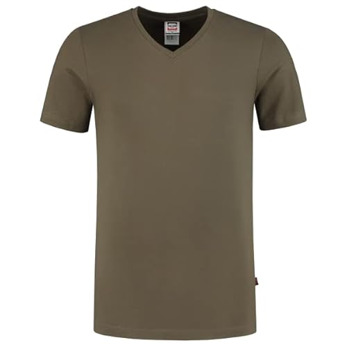 Tricorp 101005 Casual V-Ausschnitt Fitted T-Shirt, 100% Gekämmte Baumwolle, 160g/m², Dunkelgrau, Größe 6XL von Haas F1 Team