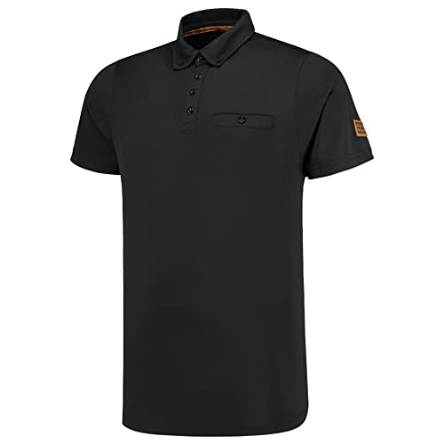 Tricorp 204001 Premium Button-Down-Kragen Poloshirt, 50% Polyester/50% Polyester, CoolDry, 180g/m², Schwarz, Größe XXL von Haas F1 Team