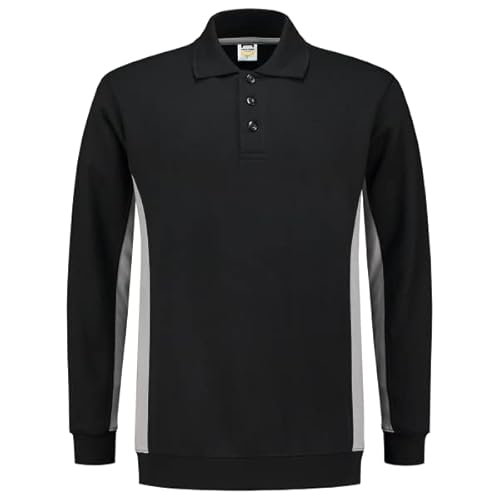 Tricorp 302003 Casual Polokragen Bicolor Sweatshirt, 60% Gekämmte Baumwolle/40% Polyester, 280g/m², Schwarzgrau, Größe S Tricorp 302003 Casual Polokragen Bicolor Sweatshirt, 60% Gekämmte Baumwolle/40% Polyester, 280g/m², Schwarzgrau, Größe S von Tricorp