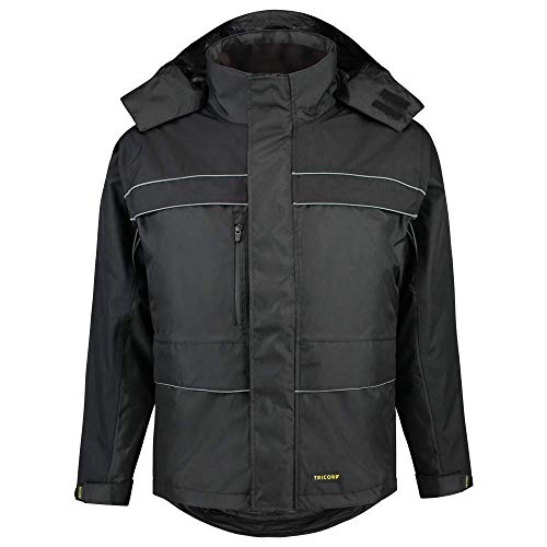 Tricorp 402003 Workwear Cordura-Besatz Parka, 100% Polyester + PU-Beschichtung, 200g/m², Schwarz, Größe 5XL von Haas F1 Team