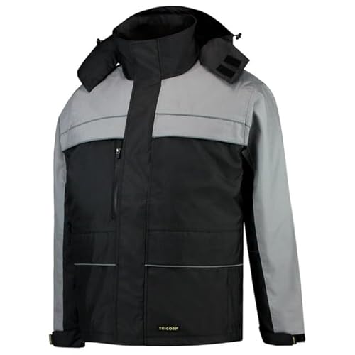 Tricorp 402003 Workwear Cordura-Besatz Parka, 100% Polyester + PU-Beschichtung, 200g/m², Schwarzgrau, Größe 5XL von Haas F1 Team