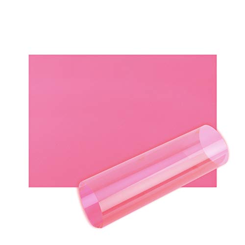 Acetatblätter A4 OHP Blatt Farbe Acetat Klarfolie Kunststoff Lichtfilter Gel Lesehilfe Dicke 100 Mikron Lesehilfe (A4 Größe - Rosa - 10 Blatt) von Habercrafts