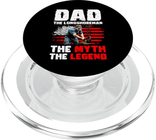 Dad The Longshoreman The Myth The Legend Vatertag PopSockets PopGrip für MagSafe von Hafenarbeiter Design Dockarbeiter