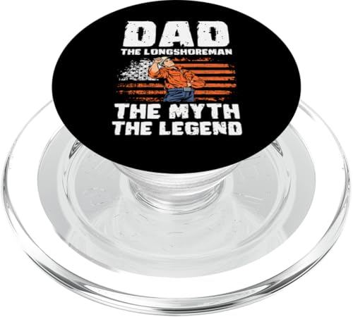 Dad The Longshoreman The Myth The Legend Vatertag PopSockets PopGrip für MagSafe von Hafenarbeiter Design Dockarbeiter