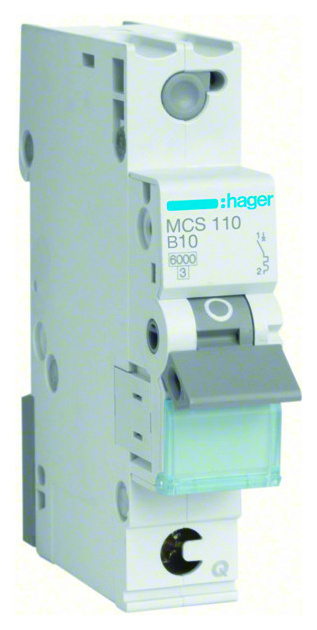 Hager MCS110 Sicherungsautomat 1P C-10A SSK von Hager