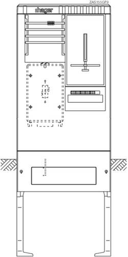 Hager ZAS155GF9 Zähleranschlusssäule Kunststoff 1St. von Hager