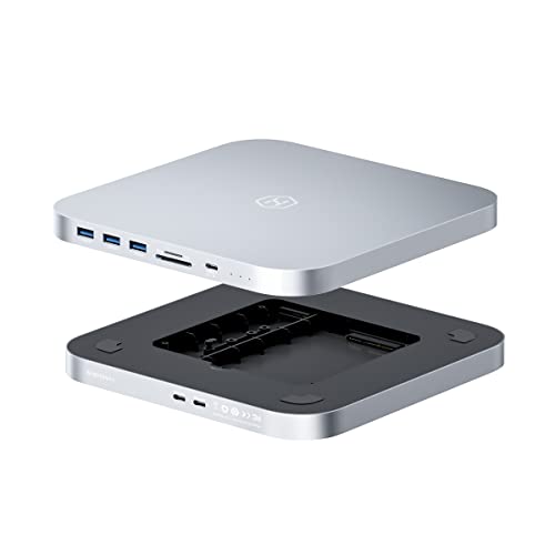 Hagibis USB-C Hub mit Dual Festplattengehäuse, Typ-C Dockingstation für Mac Mini M2, Mac Studio M1 Max Ultra mit 2,5 Zoll SATA, M.2 NVMe NGFF, USB 3.1 Gen2, USB-C, SD/TF, 2 USB 3.0 (MC25) Pro von Hagibis