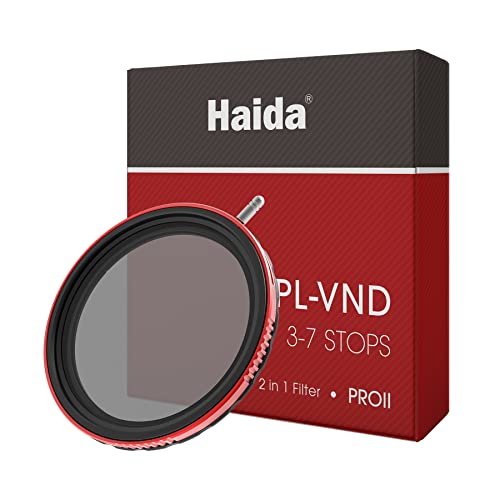 Haida CPL + VND 2-in-1 Filter 77mm - Polarisationsfilter variabler ND-Filter 3-7 Stopps ND8 ND16 ND32 ND64 ND128 von Haida