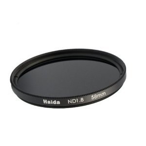 Slim ND64 Graufilter 77mm Thin Base + Pro Lens Cap mit Innengriff von Haida