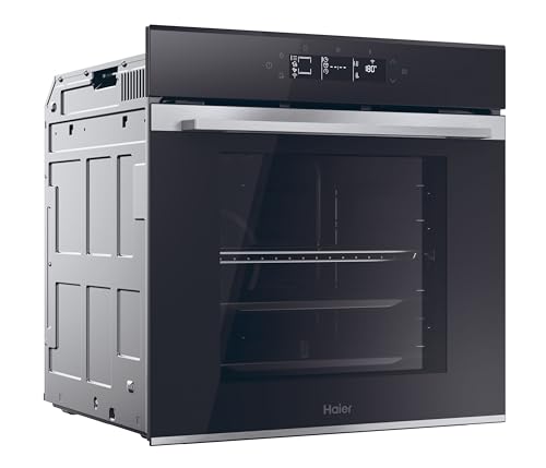 Haier ID SERIE 2 H6 ID25G3HTX Einbau-Backofen/Nische 60 cm/A++ / 78 Liter Volumen / 18 Funktionen inkl. AirFry/Wi-Fi/Heißluft-Beheizung mit Grill/Hydrolyse-Reinigung von Haier