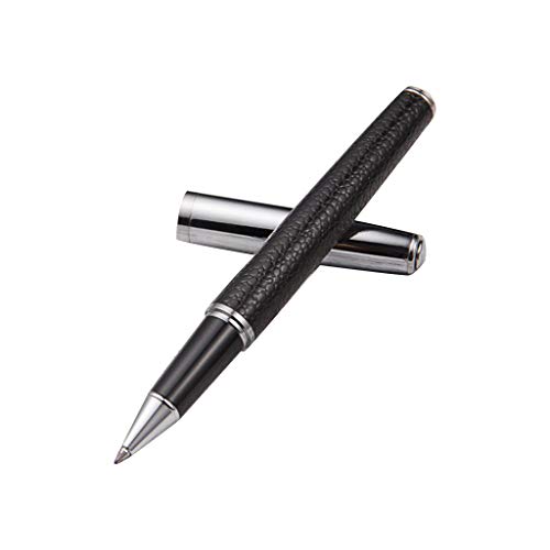 Haiki Business Pen 0,5 mm schwarzes Leder Metall Kugelschreiber Student Schreibwaren von Haiki