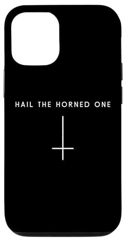 Hülle für iPhone 12/12 Pro Hail the Horned One Inverted Cross - Minimalist Satan von Hail Satan 666 Occult Atheist Apparel Gifts