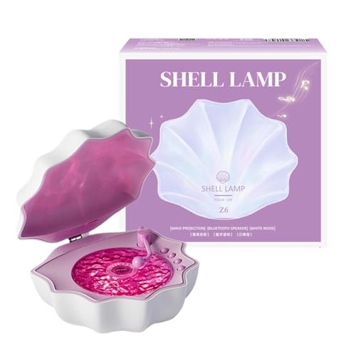 Hailerio Shell-Lautsprecher, Shell-Lautsprecherlicht - Wave Lamp Player - Wave Music Player Stimmungslampe, verstellbares Nachtlicht für Schlafzimmer, Wohnzimmer von Hailerio