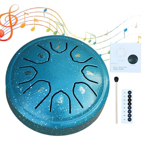 Rain Drum Outdoor, 4,5 Zoll 8 Töne Steel Tongue Drum, Regentrommel Für Garten, Chakra Drum Regen Für Kinder, Regenglocke Garteninstrument, Handpan Sonodrum Meditation Zubehör Für Garten von Hailerio