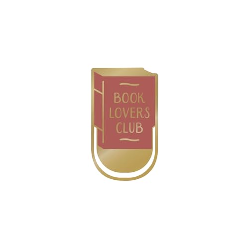 Half Moon Bay Book Lovers Club – Büroklammer-Stil – Kastanienbraun/Gold, 7,1 x 5,1 cm, Zinklegierung, Lesezeichen, Platzhalter von Half Moon Bay