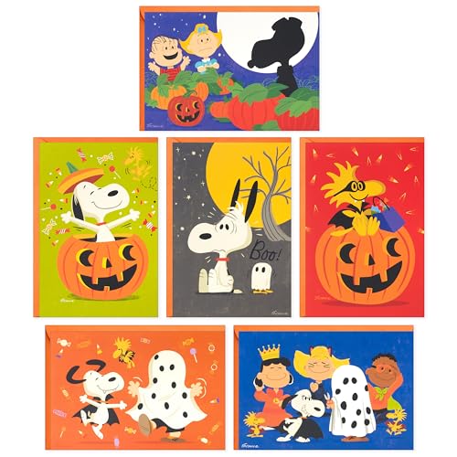 Hallmark Peanuts Halloween Karten-Sortiment (24 Karten mit Umschlägen) von Hallmark