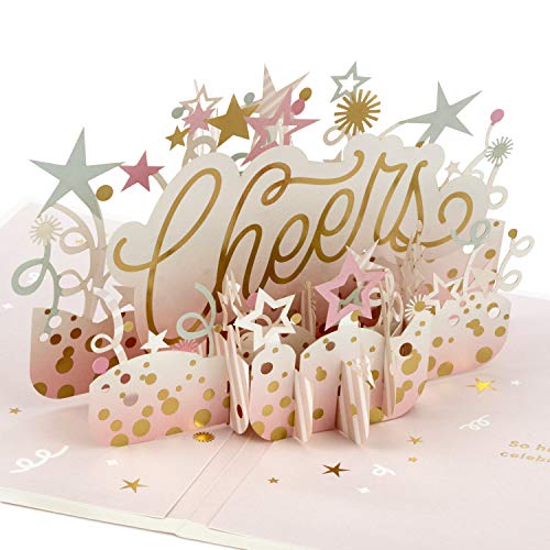 Hallmark Signature Paper Wonder Pop-Up-Glückwunschkarte, College-Abschluss-Karte oder Geburtstagskarte für Frauen (Prost) von Hallmark