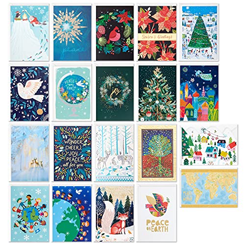 Hallmark UNICEF Weihnachtskarten-Sortiment, 20 Designs (20 Karten und 21 Umschläge) von Hallmark