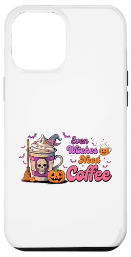 Hülle für iPhone 14 Pro Max Sogar Hexen brauchen Kaffee Retro-Halloween-Groovy-Kostüm von Halloween Adult Costume