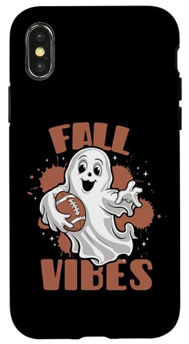 Hülle für iPhone X/XS Fall Vibes Fußballgeist Halloween Retro Lustiges Kostüm von Halloween Adult Costume