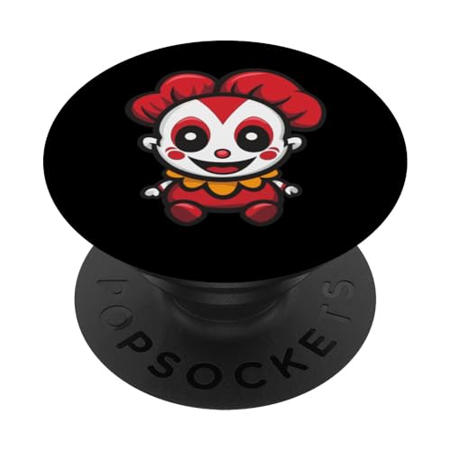 Niedlicher Halloween-Clown-Comic-Kawaii PopSockets mit austauschbarem PopGrip von Halloween Comic Fun Style