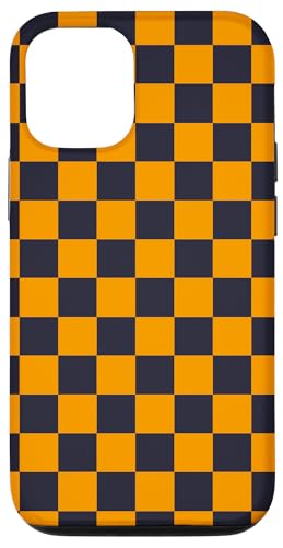 Hülle für iPhone 14 Halloween orange gestreift quadratisch kariert Männer Frauen Kind Mädchen Junge von Halloween Costume Fall Shopp